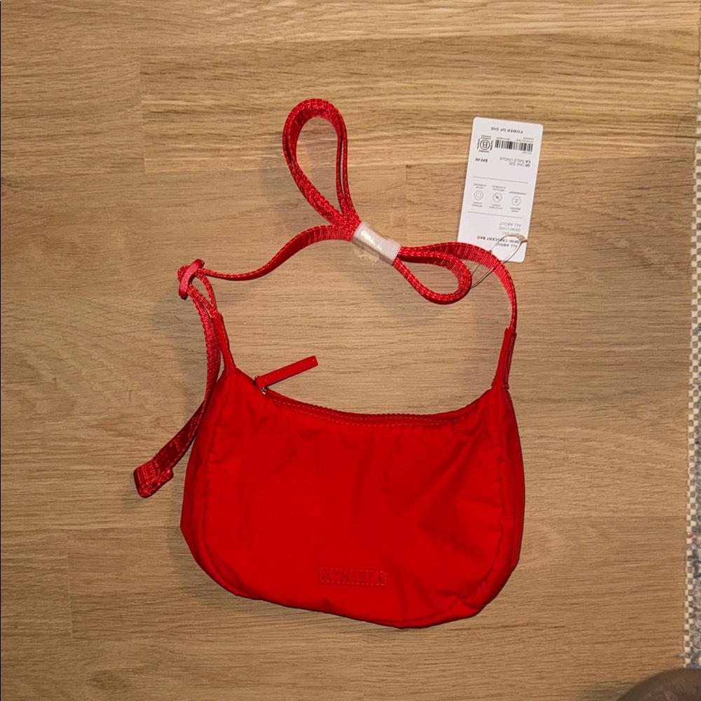Athleta Red Crossbody Shoulder Bag